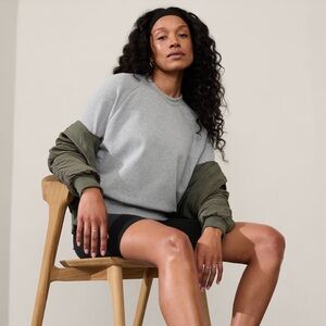 Athleta Grey Crewneck